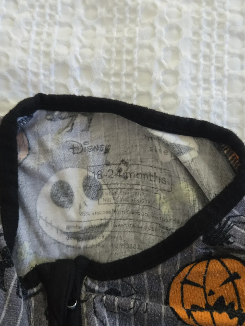 Little Sleepies Halloween Jack Skellington One-Piece